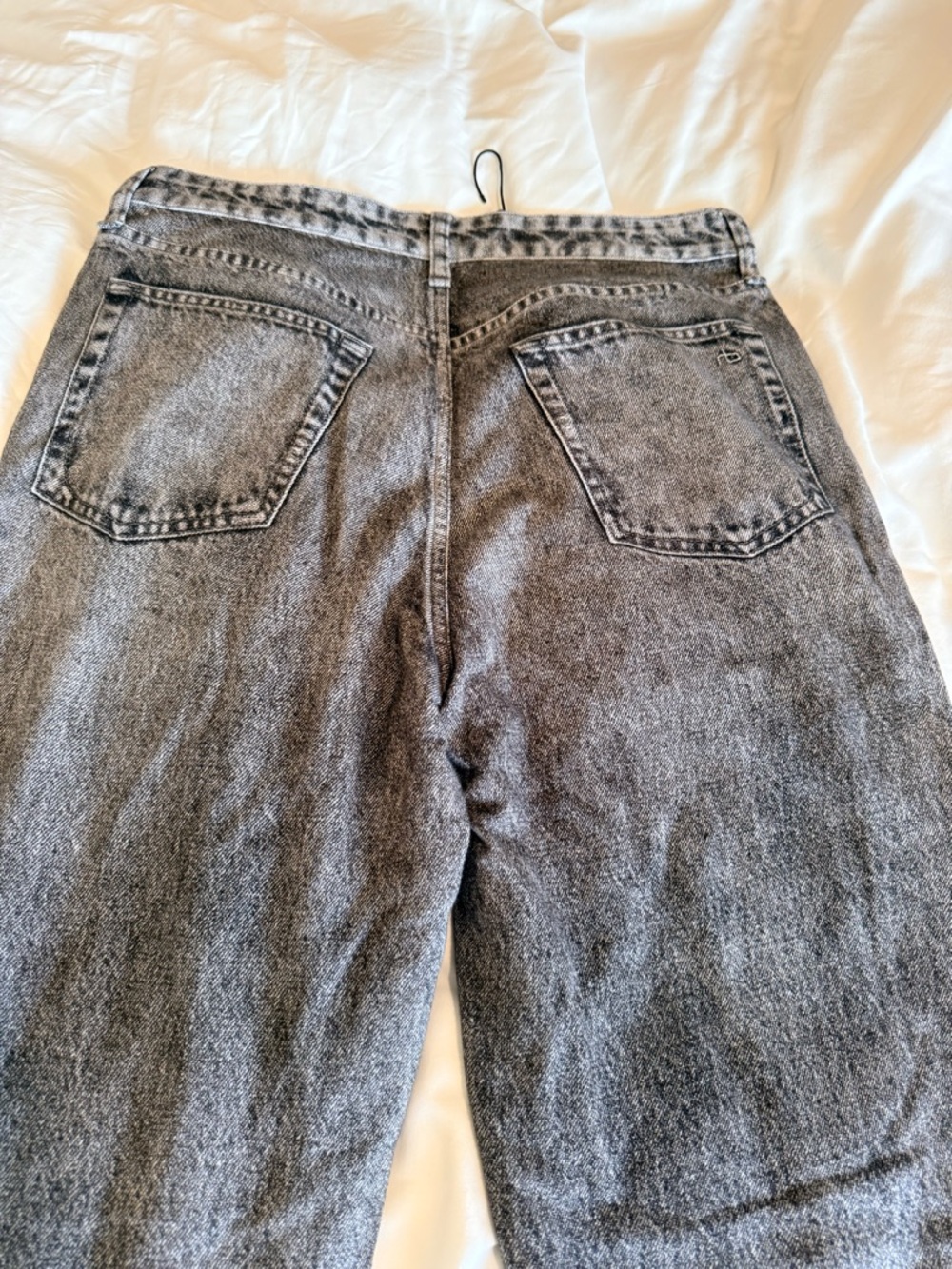 rag & bone Miramar Washed Black Wide Leg Jeans - Picture 13 of 13